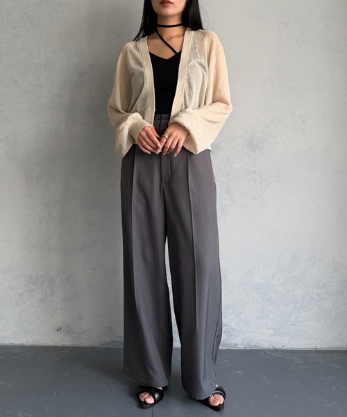 &g'aime（アンジェム） ニット セーター 」ホックフロントシアー