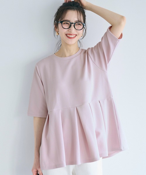 coca（コカ） tシャツ 半袖 エンボスタックチュニック レディース