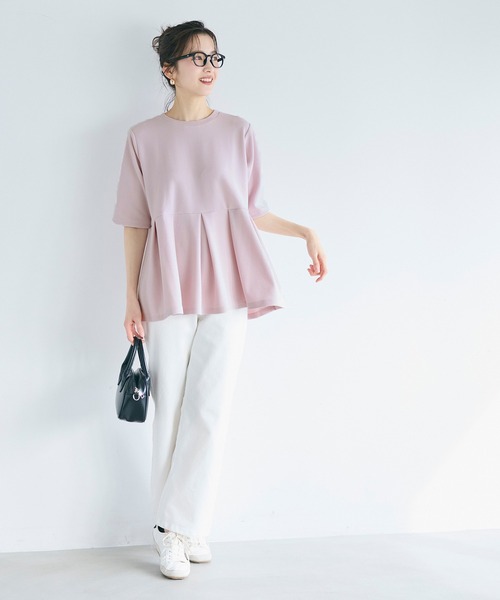 coca（コカ） tシャツ 半袖 エンボスタックチュニック レディース