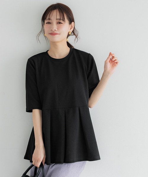 tシャツ エンボスタックチュニック レディース