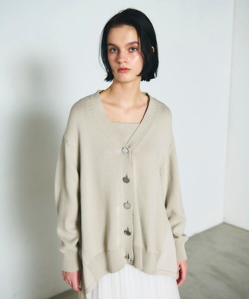 「GRACE CONTINENTAL」 ニットカーディガン 36 ブルー レディース_画像2