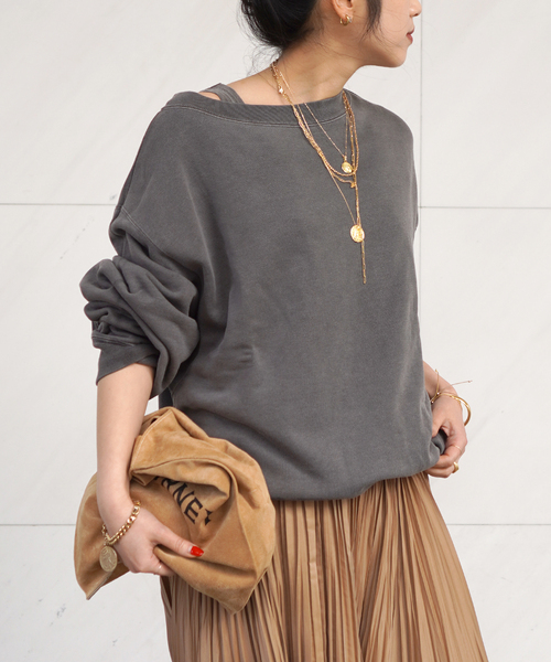 EVERYDAY I LIKE. tシャツ *ヴィンテージオフショルダープルオーバー