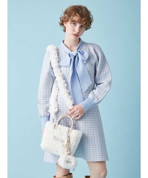 「FURFUR」 2WAYバッグ F ライトブルー レディース_画像2
