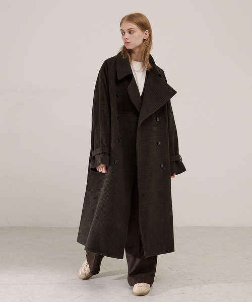 「EMMA CLOTHES」 トレンチコート S チャコールグレー メンズ_画像3