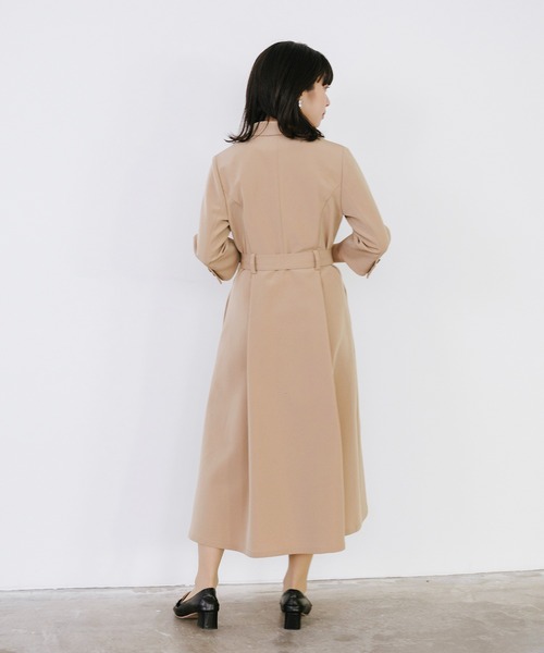 ワンピース カシュクール7分袖ワンピース「2サイズ展開」の画像
