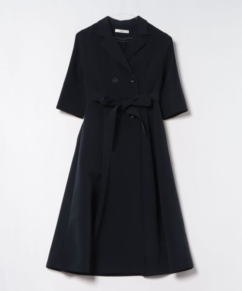 ワンピース カシュクール7分袖ワンピース「2サイズ展開」の画像