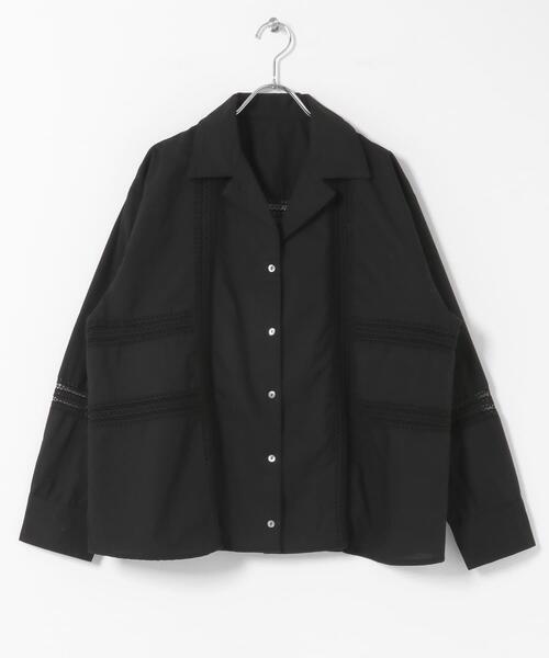 古着 1点物 サニーサイドアップ 再構築 カンフー シャツ ジャケット 黒 URBAN RESEARCH Sonny Label コート アウター ブロッキングレース