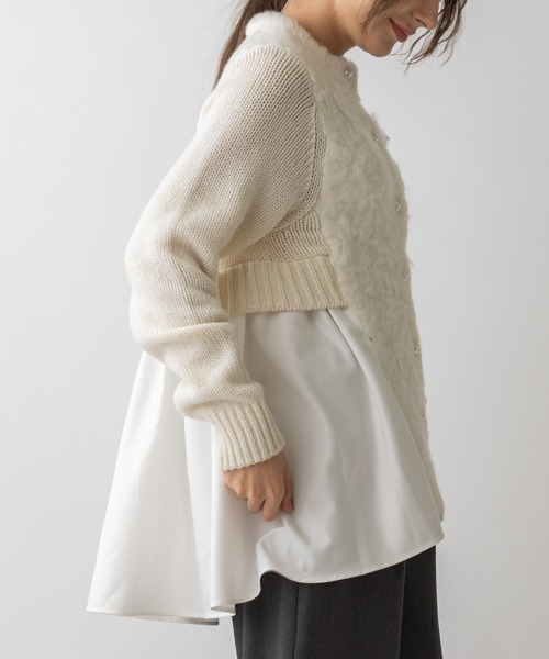 「Sono」 ニットカーディガン F チャコールグレー レディース_画像6