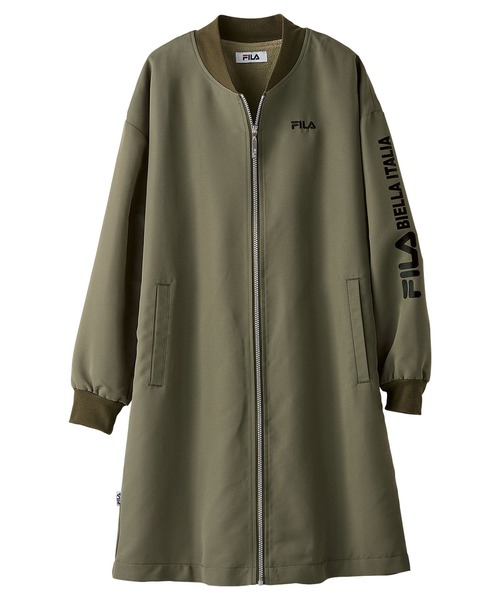 「FILA」 ノーカラーコート MEDIUM ブラック レディース_画像4