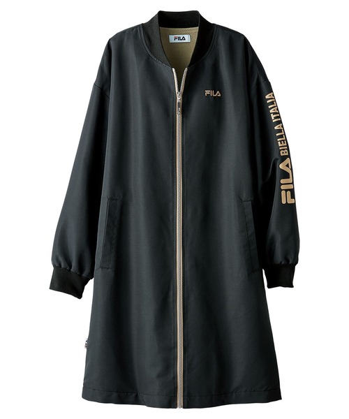 「FILA」 ノーカラーコート MEDIUM ブラック レディース_画像6
