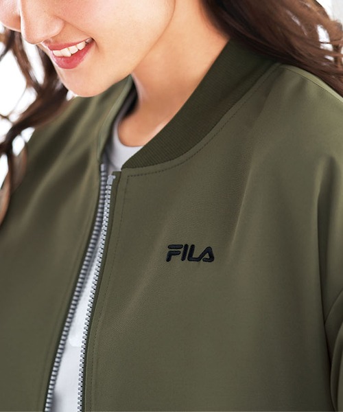 「FILA」 ノーカラーコート MEDIUM ブラック レディース_画像8