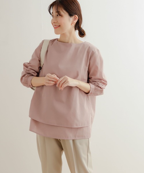 「URBAN RESEARCH DOORS」 長袖ブラウス MEDIUM ネイビー レディース_画像4