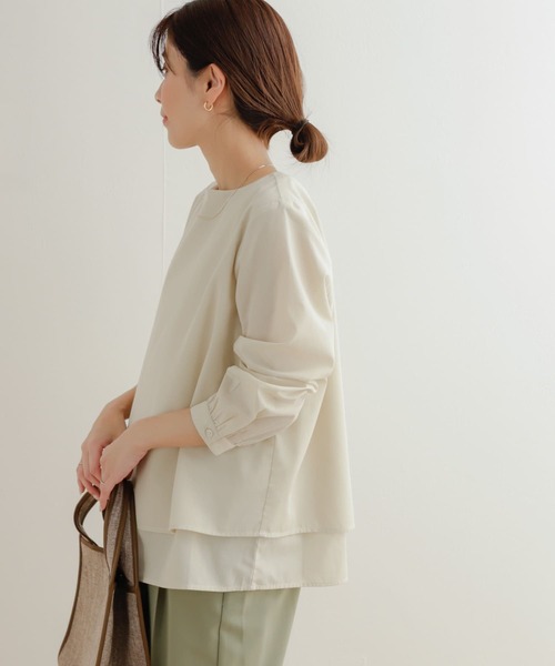 「URBAN RESEARCH DOORS」 長袖ブラウス MEDIUM ネイビー レディース_画像6