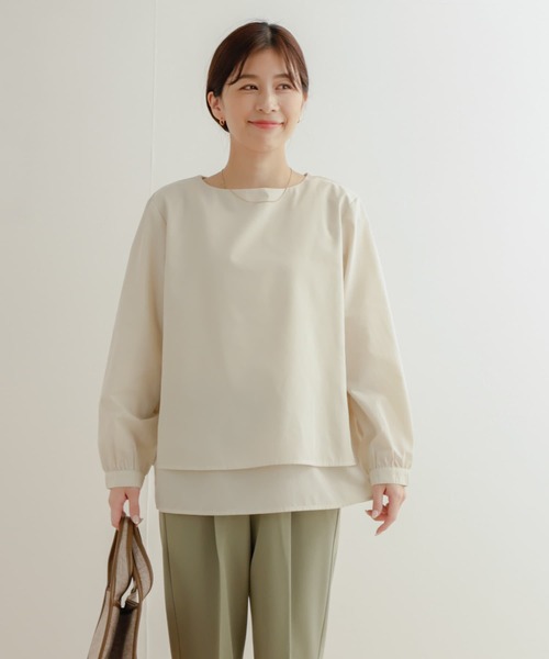 「URBAN RESEARCH DOORS」 長袖ブラウス MEDIUM ネイビー レディース_画像7