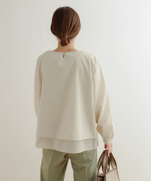 「URBAN RESEARCH DOORS」 長袖ブラウス MEDIUM ネイビー レディース_画像8