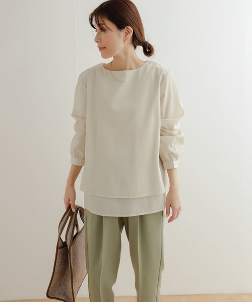 「URBAN RESEARCH DOORS」 長袖ブラウス MEDIUM ネイビー レディース_画像10