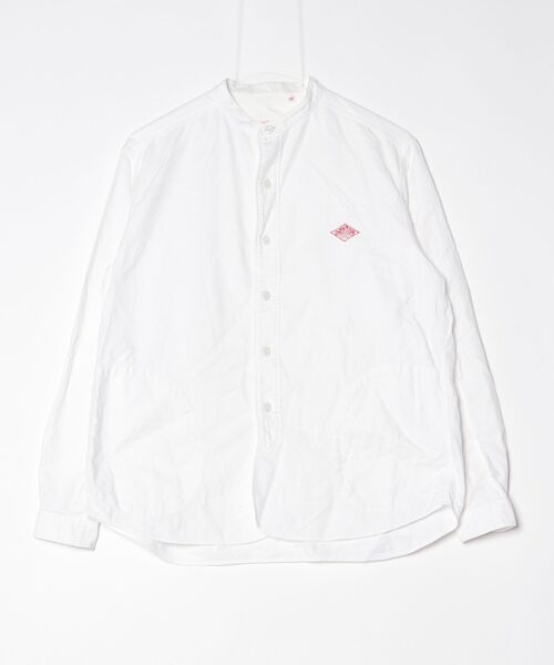 【新品】DANTON 長袖シャツ ホワイト Danton（ダントン） ワンポイント長袖シャツ 38 ホワイト メンズ