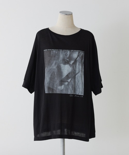 tシャツ シアーフォトプリントTシャツ レディースの画像