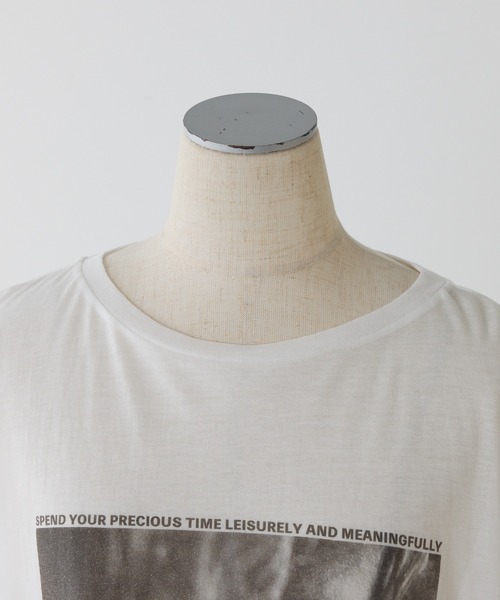 tシャツ シアーフォトプリントTシャツ レディースの画像