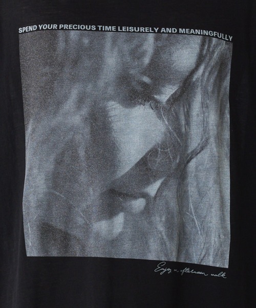 tシャツ シアーフォトプリントTシャツ レディースの画像