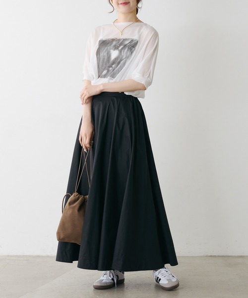 tシャツ シアーフォトプリントTシャツ レディースの画像