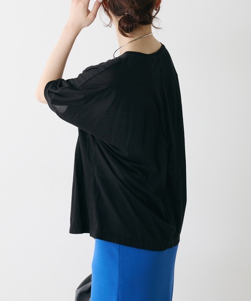 tシャツ シアーフォトプリントTシャツ レディースの画像