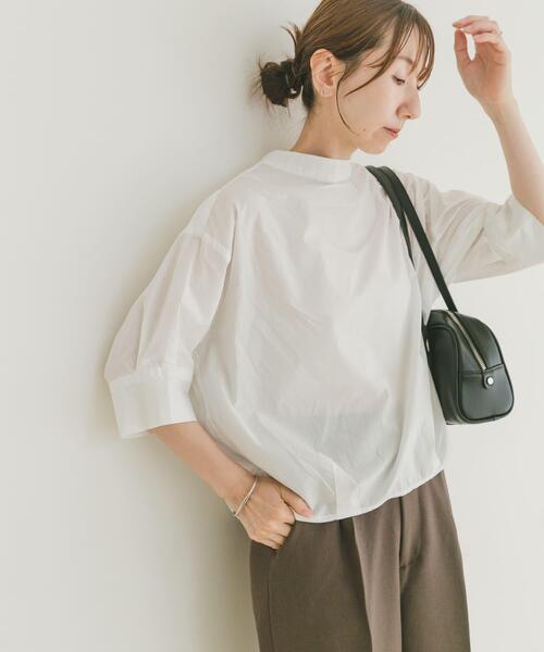 「ITEMS URBANRESEARCH」 半袖ブラウス FREE ブルー レディース_画像2