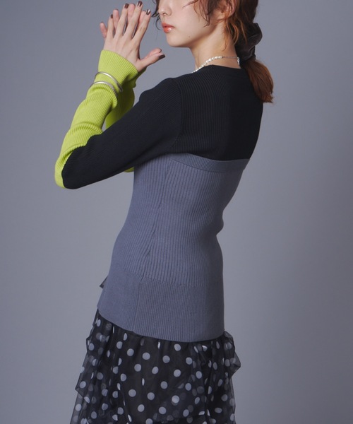 「terrace」 ニットカーディガン MEDIUM シルバー レディース_画像7