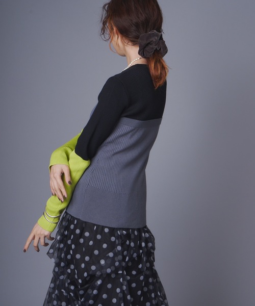「terrace」 ニットカーディガン MEDIUM シルバー レディース_画像8