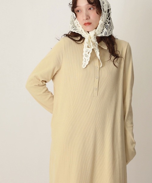 「NOAHL」 長袖ワンピース M イエロー レディース_画像7