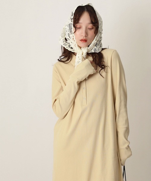「NOAHL」 長袖ワンピース M イエロー レディース_画像9