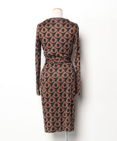 「DIANE von FURSTENBERG」 長袖ワンピース - ブラック レディース_画像2
