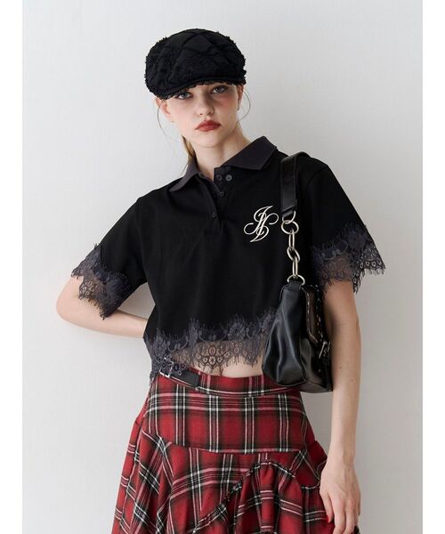 Jouetie ジュエティ　まとめ売り　セット　ブラック　黒　Tシャツ jouetie（ジュエティ） tシャツ 半袖 レースドッキングポロトップス
