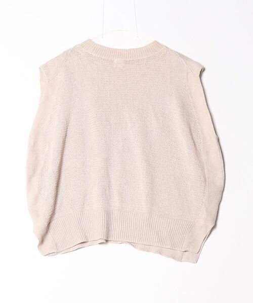 「EFFE BEAMS」 ノースリーブニット ONE SIZE ベージュ レディース_画像2