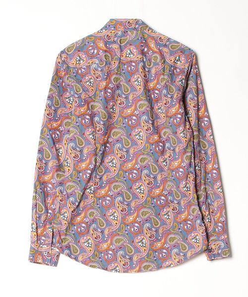 「Pretty Green」 ペイズリー長袖シャツ 2 ブルー メンズ_画像2