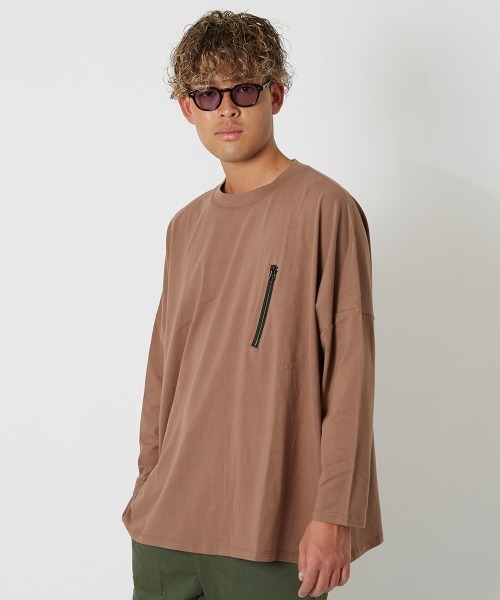 Tシャツ Tシャツ Zipファスナー 胸ポケット ロンt Zozotown Paypayモール店 通販 Paypayモール