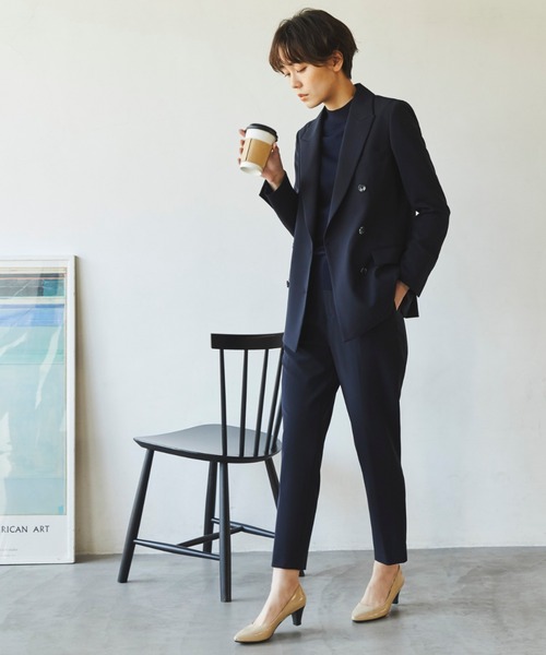 【美品】SUITS SELECT パンツスーツ セットアップ SUIT SELECT スラックス パンツ 「セットアップ対応」洗える1