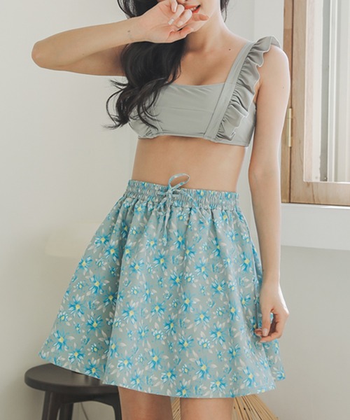 フェミニン フリル スカート ビキニ 3点 SET◆ カバーアップ Tika 水着 レディース ビキニ 3点セット スカート フリル