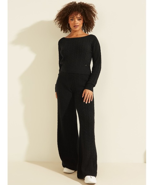 パンツ Tamara Wide-Leg Cable Knit Pants 
