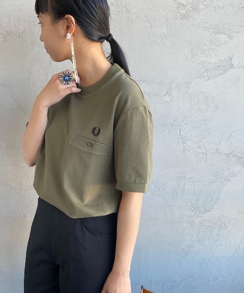 FRED PERRY（フレッドペリー） tシャツ 半袖 ワンポイントロゴ刺繍
