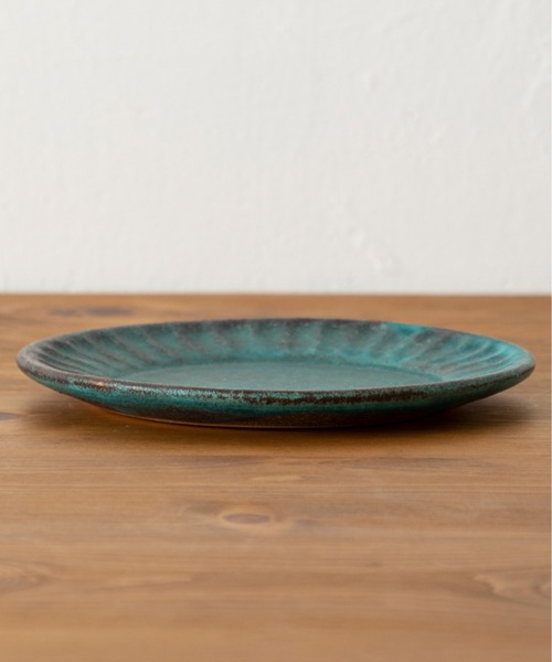 益子焼　皿 益子焼 so many years 民藝 和平皿 染分黒青 Φ25×H4cm – Osmund