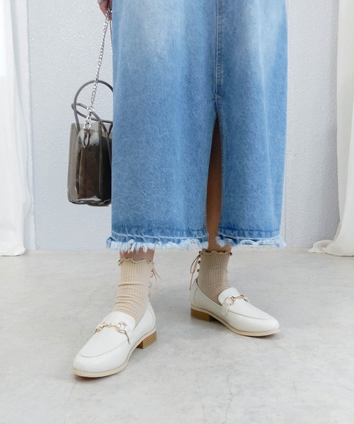 minia（ミニア） 靴下 編み上げリボンソックス レディース : ZOZOTOWN
