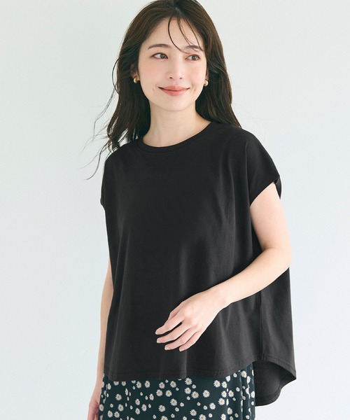 tシャツ フレンチスリーブコンビTシャツ レディース 楽天市場】Tシャツ レディース フレンチスリーブ ロゴ プリント