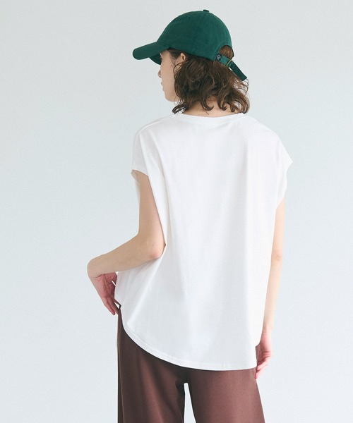 tシャツ リボンディテール フレンチスリーブトップ レディース coca tシャツ フレンチスリーブテールカットTシャツ レディース