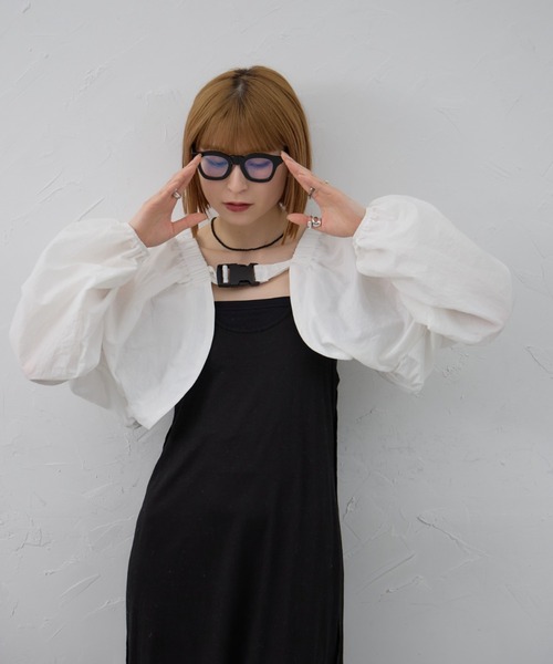 leimn カーディガン ベルト付きバルーンボレロ レディース : ZOZOTOWN