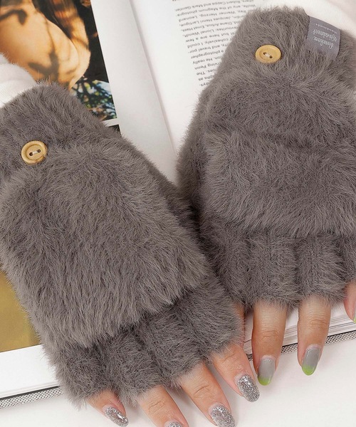 emesuelee 手袋 モヘア風保湿加工2WAY手袋 レディース : ZOZOTOWN