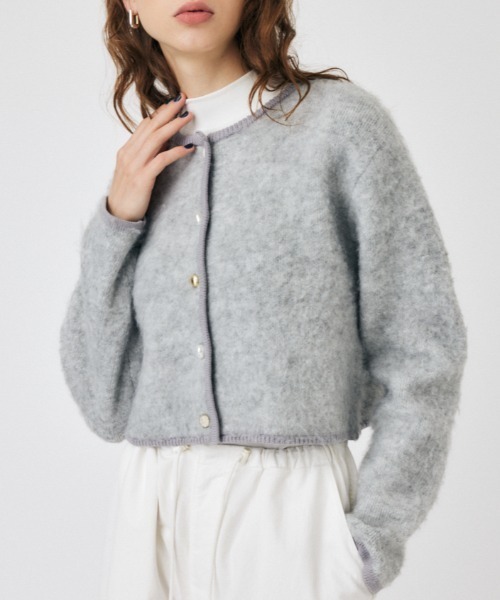MOUSSY カーディガン ARGYLE SHAGGY レディース : ZOZOTOWN