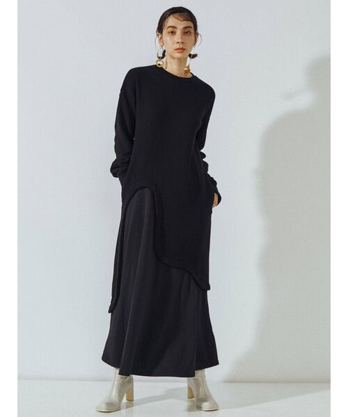 UN3D.」 ドッキングワンピース 38 グレー レディース : 79080822  