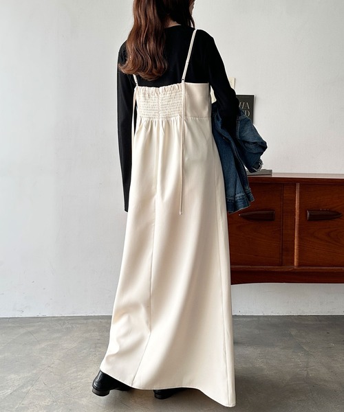 GeeRA ワンピース バックストラップデザインキャミワンピース