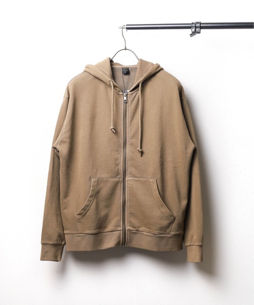 パーカー 「69」「it」ピグメント加工 裏毛スウェットZIPパーカー レディース メンズ ARCHIVER パーカー 「69」「it」ピグメント加工 裏毛スウェット